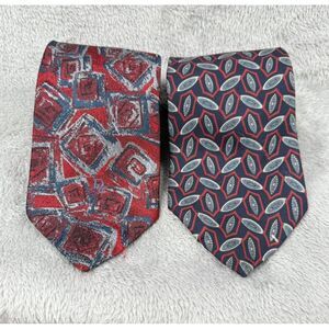 Vintage Lot of 2‎ Christian Dior Men's Classic Ties Business Work Neckties Logo